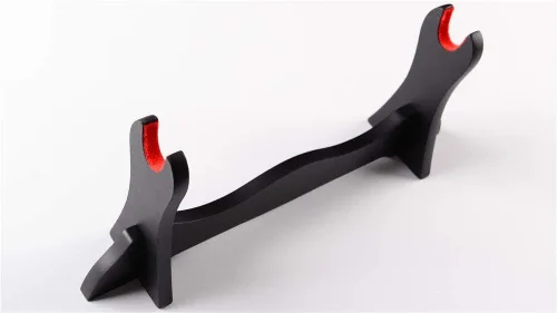 Vista 2 de CNLQ 1, 2, 3, 4 capas acolchadas para proteger la espada samurái japonesa, Katana Wakizashi Tanto soporte de soporte de exhibición para todas