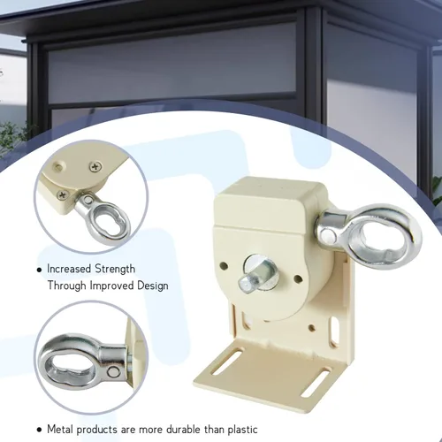 Vista 6 de Kit elástico + soporte inalámbrico, accesorios de instalación de repuesto universales para sombrilla de interior/exterior y persianas enrollables