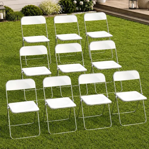 Vista 20 de JPBSTO Paquete de 2 sillas plegables de plástico negro, par ejecutivo apilable para oficina, sala de conferencias, área VIP (capacidad de 300 libras)