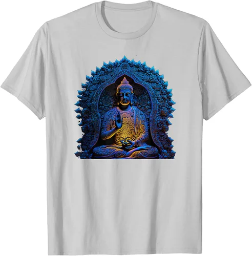 Vista 47 de Estatua de Buda Yoga Budismo Zen Buddhism Meditation T-Shirt Negro