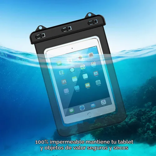 Vista 6 de Funda impermeable para tablet de 8 pulgadas, bolsa seca con cordón para iPad mini 2019/4/3/2, Galaxy Tab A / S2 / Tab E 8.0", ASUS ZenPad, Fire HD