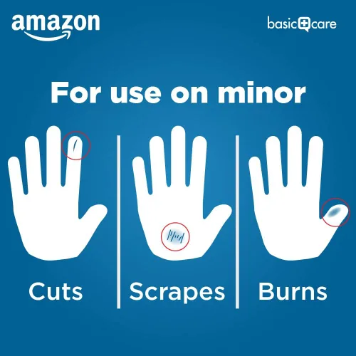Vista 4 de Amazon Basic Care Vendas adhesivas de tela resistente, suministros de primeros auxilios y cuidado de heridas, talla única, 100