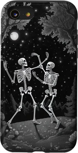 Vista 17 de iPhone 12 mini Estética Ocultista Grunge Gótico Esqueleto Bailando Halloween Case