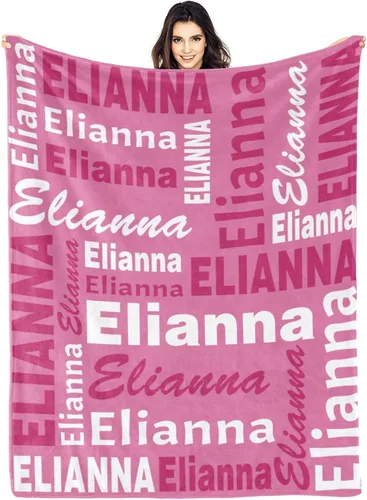 Vista 31 de Manta personalizada con nombre, manta personalizada con nombre, manta personalizada para adultos, niños y bebés, manta personalizada con monograma