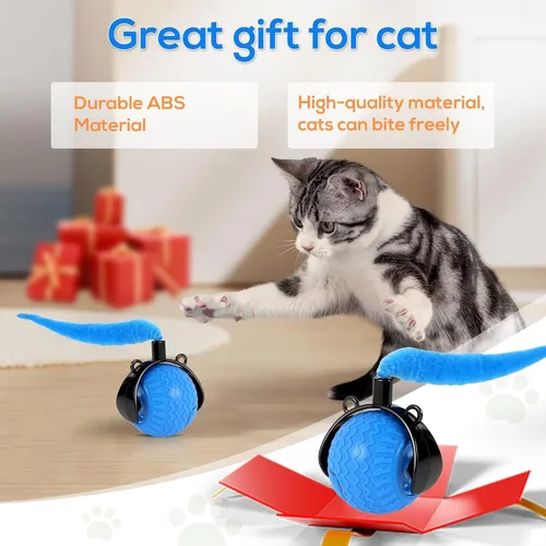 Vista 7 de Juguetes interactivos inteligentes para gatos para interiores, bola automática para mascotas, juguete de caza para gatitos, 3 modos estimulantes