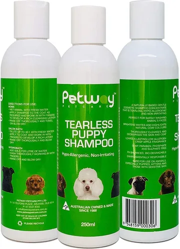 Vista 2 de Petway Petcare - Champú para cachorros y gatitos con piel sensible, hipoalergénico, ilumina y resalta los colores naturales del pelaje, libre