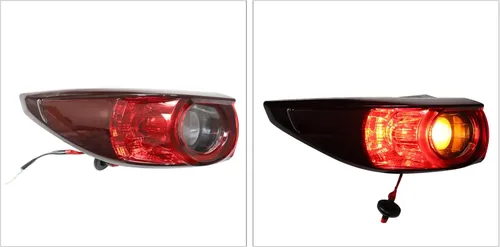 Vista 5 de Conjunto de luz trasera exterior, KB8A-51-150F, para Mazda CX-5 2017-2021 (luces traseras para conductor + pasajero)