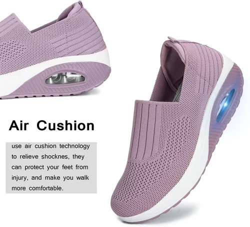Vista 2 de Touchmosees Women Slip-on Walking Shoes