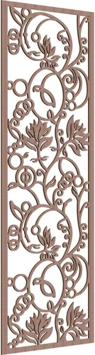 Vista 31 de Caspian Paneles de pared de madera con calado decorativo perforado, 9 3/8 pulgadas de ancho x 24 3/8 pulgadas de alto x 1/4 de alto, cereza