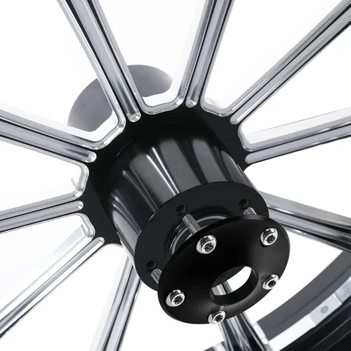 Vista 8 de TCT-MOTORPARTS Tapa de cubo de rueda delantera de doble disco para Harley Street Glide No ABS 08-21