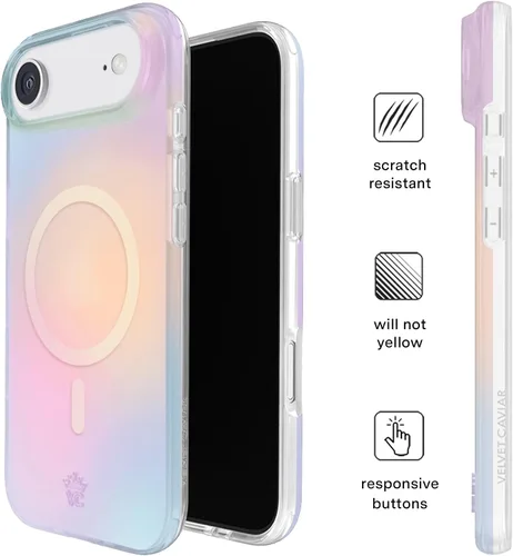 Vista 1229 de VELVET CAVIAR Funda para iPhone 15, compatible con MagSafe, probada contra caídas de 10 pies, fundas protectoras de diseño, leopardo color rosa