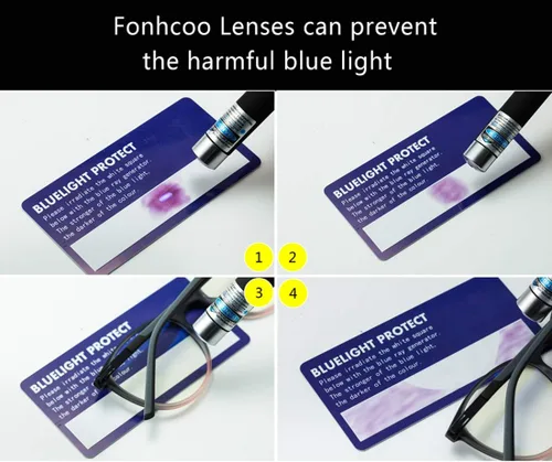 Vista 4 de FONHCOO Gafas de bloqueo de luz azul, antirayos azules, para juegos de computadora, ligeras, antirreflejos, antifatiga ocular