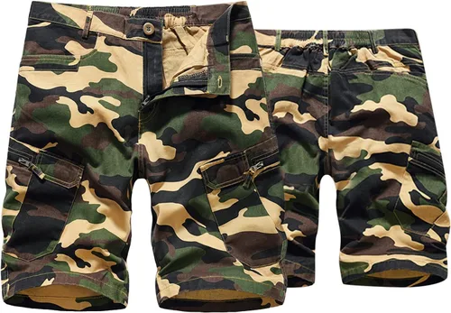 Vista 2 de Alalaso Cargo Shorts for Men Ripstop Lightweight Relaxed-Fit Pants Casual Work Tactical Short Trousers with Multi-Pocket