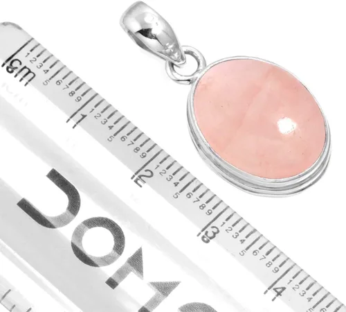 Vista 2 de JEWELOPORIUM Colgante hecho a mano de plata de ley 925 para mujer, 12 x 16, piedra preciosa ovalada, joyería de moda para regalo (99541_P)