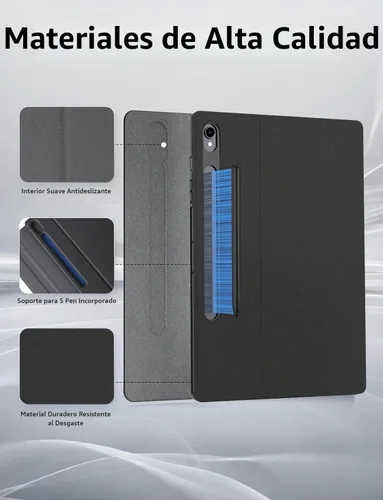 Vista 9 de Funda para teclado retroiluminada para Samsung Galaxy Tab S10 Lite/S10 FE/S9 FE 5G 10.9"/ Tab S9 11", teclado inalámbrico desmontable magnético de 7