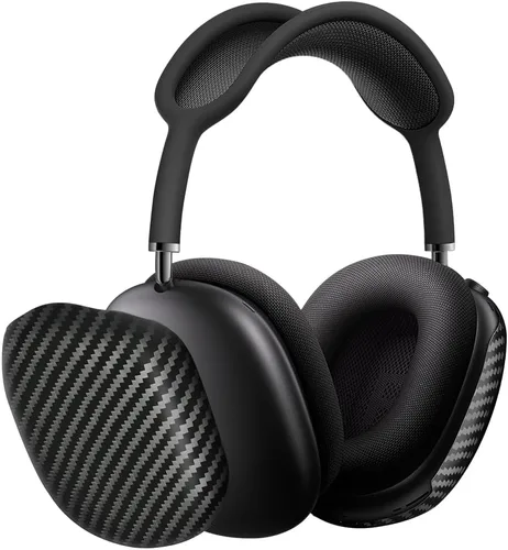 Vista 12 de MONOCARBON Funda de fibra de carbono real para AirPods Max (2024/2020), cubierta protectora de grado militar para auriculares Apple Max, único Azul