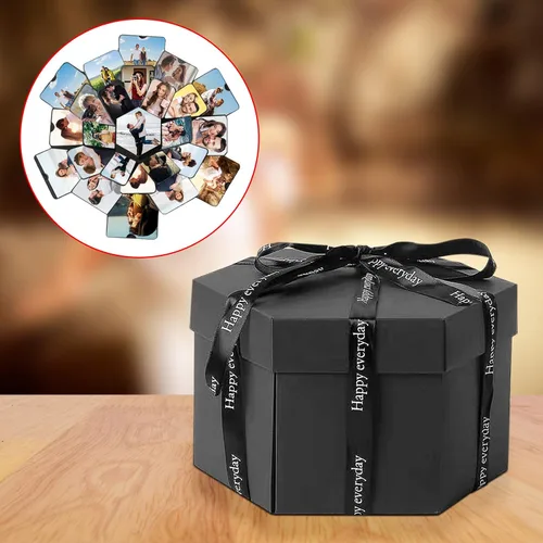 Vista 7 de Set de regalo explosivo, álbum de fotos DIY, caja sorpresa de amor explosiva, caja de regalo emergente creativa para parejas, día de la madre, boda