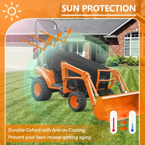 Vista 6 de STARTWO Funda para Tractor Impermeable de Servicio Pesado, Funda Anti-UV Resistente a Rasgaduras para Cubierta de Tractor Utilitario Compacto