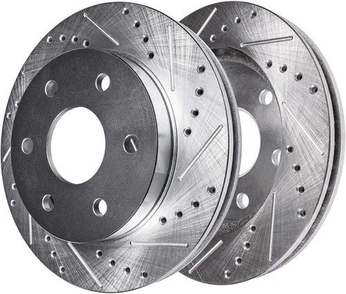 Vista 7 de Detroit Axle - Kit de frenos RWD para Ford F-150 Lincoln Mark LT 2004-2008, frenos de disco perforados y ranurados, rotores pastillas de freno
