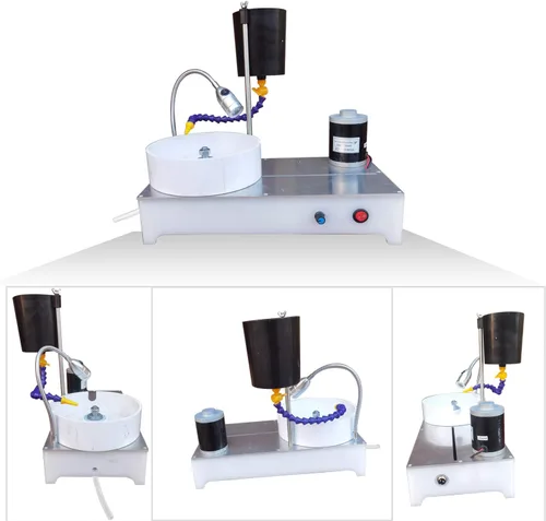 Vista 3 de DC 24V Gem Faceting Machine 120W Jade Pulidora Pulidora de roca Pulidora de roca Pulidora de ángulo de joya con pantalla digital y mango mecánico
