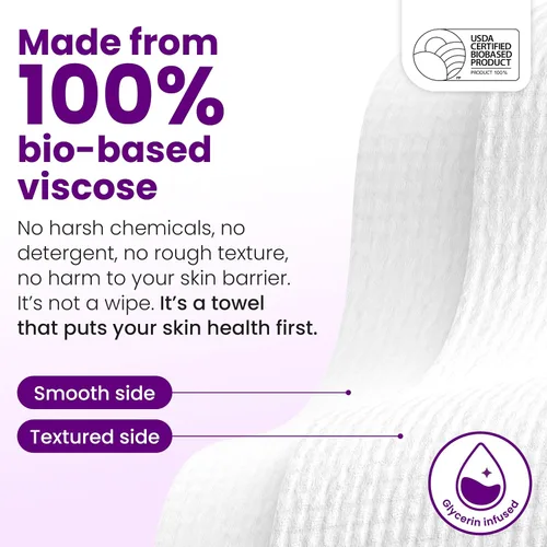 Vista 6 de Clean Skin Club Healthy Aging Clean Towels® XL, suaviza las líneas finas, arrugas y textura en 6 semanas, tratadas para mayor suavidad, toallas