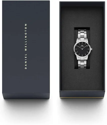 Vista 7 de Daniel Wellington Iconic Link Reloj pulsera de eslabones de oro rosa o plata