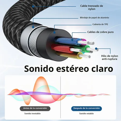 Vista 5 de QianLink Divisor de auriculares, macho de 0.138 in a 2 puertos hembra, cable de extensión de 1 pie/1.0 ft para PS4, PS5, Xbox, Switch, auriculares