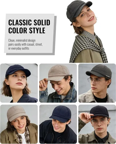 Vista 6 de CLAPE Gorra de béisbol suave de ala corta con estilo de camionero/gorra de béisbol