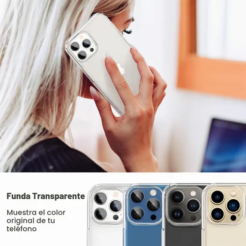 Vista 6 de JJGoo Funda transparente compatible con iPhone 12 Pro Max, transparente, suave, a prueba de golpes, delgada funda protectora para teléfono