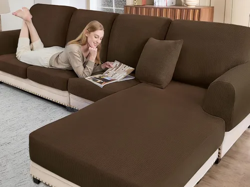 Vista 11 de BT.WA Fundas de sofá modular para cojín de sofá en forma de L, Fundas lavables y suaves para cojín de sofá, Fundas elásticas para sofá