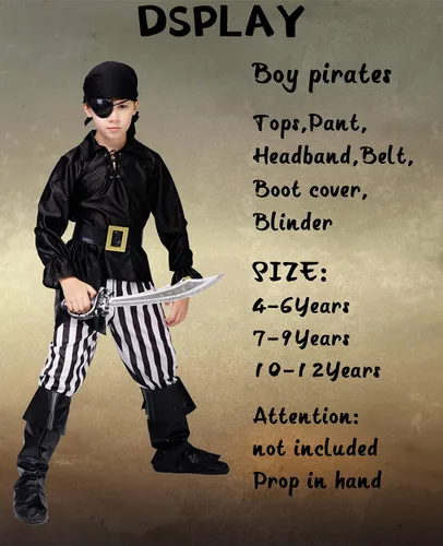 Vista 2 de Disfraz de pirata de Halloween para niños
