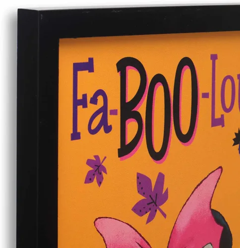 Vista 4 de Disney Minnie Mouse Fa-Boo-Lous - Decoración de pared de madera enmarcada Rosa