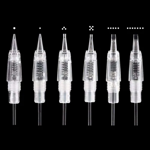 Vista 2 de 10PCS 1RL Maquillaje Permanente Claro Tatuaje Aguja Cartuchos para Máquina de Tatuaje de Cejas (1R)