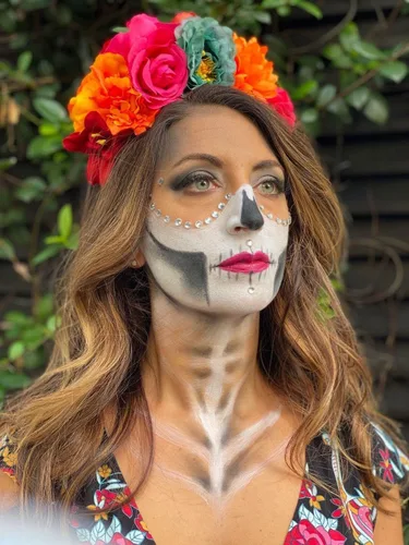 Vista 4 de Vividsun - Diadema con diseño de flores mexicanas para disfraz, Gratis