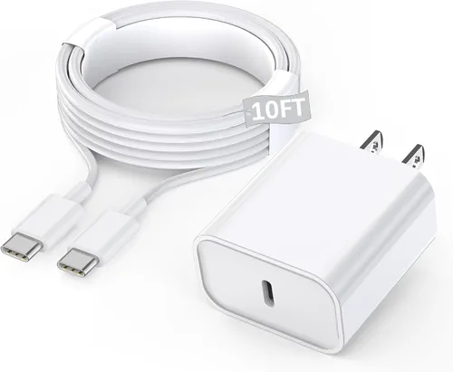 Vista 12 de Cargador rápido USB C para iPad, cargador rápido para iPad 2018-2026, bloque de pared con cable USB C a C de 3 pies para iPad Pro M5/M4/13/12.9/11