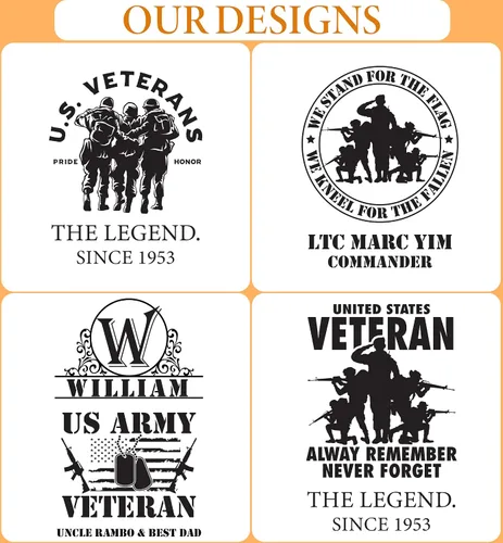 Vista 2 de Gooin Global Regalos militares personalizados para el Día del Veterano para hombres que lo tienen todo. Organizadores de escritorio de madera