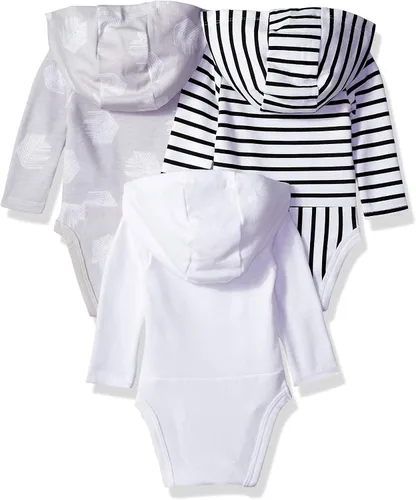 Vista 21 de Hanes Body de manga larga para bebé, sudadera con capucha para niños y niñas, paquete de 3