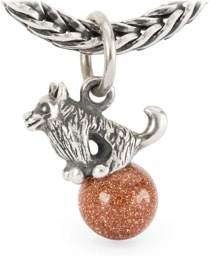 Vista 2 de TROLLBEADS Borla de lealtad ilimitada, Plata esterlina, vidrio aventurina