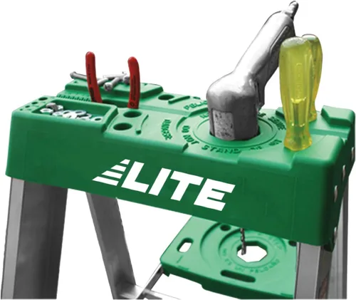 Vista 6 de LITE Escalera de aluminio de 6 pies con bandeja de herramientas, capacidad de carga de 225 libras, tipo II, LP-2211-06