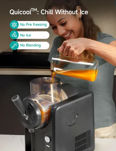 Vista 4 de HiCOZY Máquina de Granizados F3 y Máquina de Helados Suaves, Sin Necesidad de Hielo, Autolimpiante, 5 Configuraciones Preestablecidas para Helados