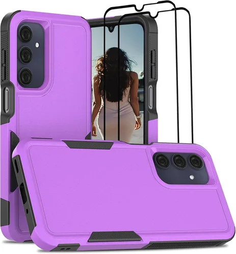 Vista 16 de Jeylly Funda compatible con Samsung Galaxy A12, Samsung Galaxy A12 con protector de pantalla de vidrio templado, protección contra caídas de grado