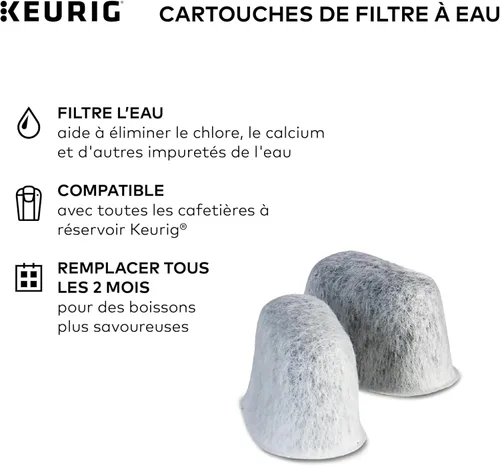 Vista 5 de Keurig Cartuchos de repuesto para filtro de agua, cartuchos de filtro de agua reemplazables, compatibles con cafeteras de cápsulas K-Cup 2.0