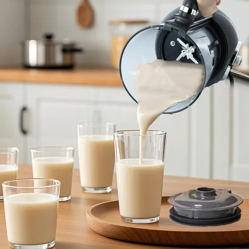 Vista 6 de Batidora caliente 10 en 1 para producir leche de nueces, 51 onzas de soja casera, almendra, avena, a base de plantas, para preparar alimentos