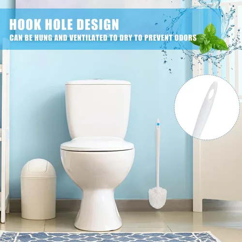 Vista 4 de Tioncy 15 cepillos de inodoro de 14.2 pulgadas para uso comercial, resistente, limpiador largo para suministros de limpieza de baño