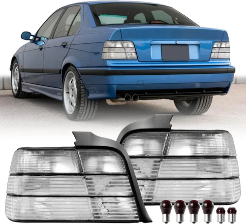 Vista 14 de DEPO E36 4D Luces de Rincón - Juego de Luces de Señal de Giro de Rincón Euro Compatible con BMW E36 1992-1998 de 4 Puertas Sedán incluyendo M3