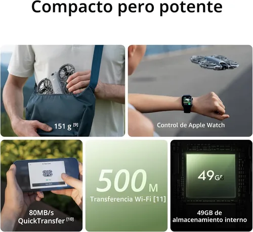 Vista 7 de DJI Neo 2 (Solo dron), dron 4K ligero y plegable con cámara, despegue y aterrizaje en la palma, control por gestos, ActiveTrack, detección