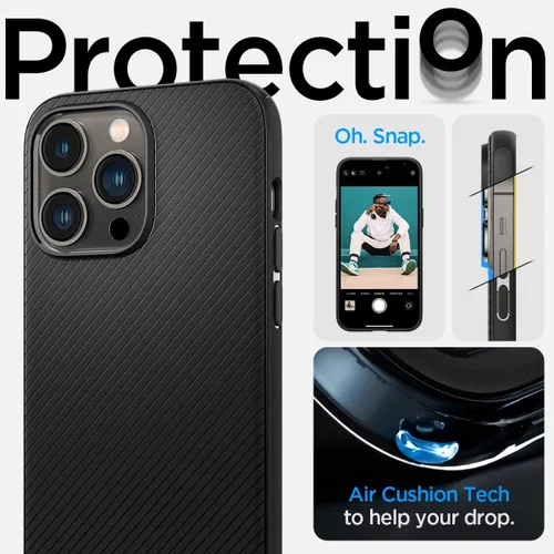 Vista 5 de Spigen Mag Armor MagFit - Funda diseñada para iPhone 14 Pro Max (2022) [protección de grado militar] compatible con MagSafe - negro mate