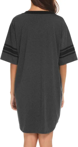 Vista 4 de Ekouaer Camisón de manga corta para mujer