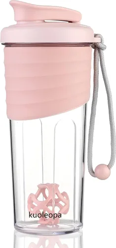 Vista 9 de Botella agitadora para mezclas de proteínas, 24 onzas, botellas mezcladoras de proteínas con bola batidora, botella mezcladora, botella