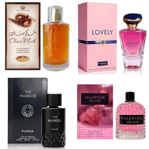 Vista 15 de AFLUXE Set de perfume para mujer, 4 piezas, colección Eau De Parfum de larga duración, almizcle Choco/Milano Mujer/6pm Rosa/7AM Fresh